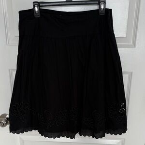Jones New York Black Eyelet Skirt